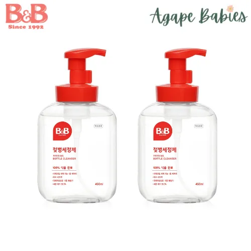 [2-Pack] B&B Feeding Bottle Cleanser (Foam) - Bottle/Refill Pack