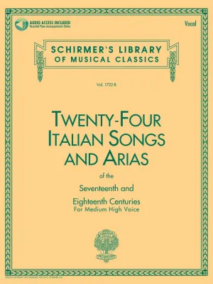24 Italian Songs & Arias, Medium High Voice, Book/Audio Online or CD