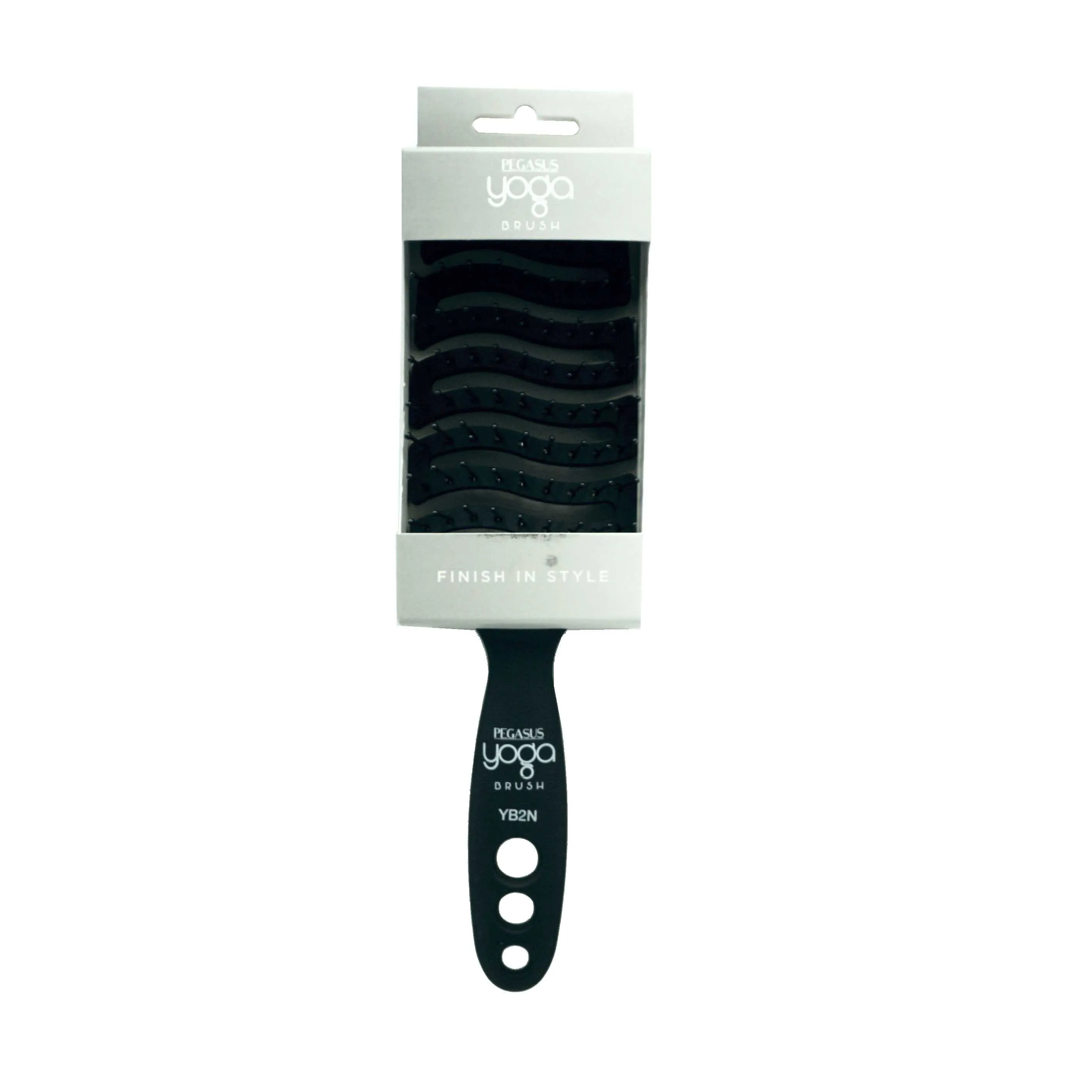 9in Flexible Vented Brush, Pegasus YB2N - Yoga Brush with Nylon Tipped Bristles