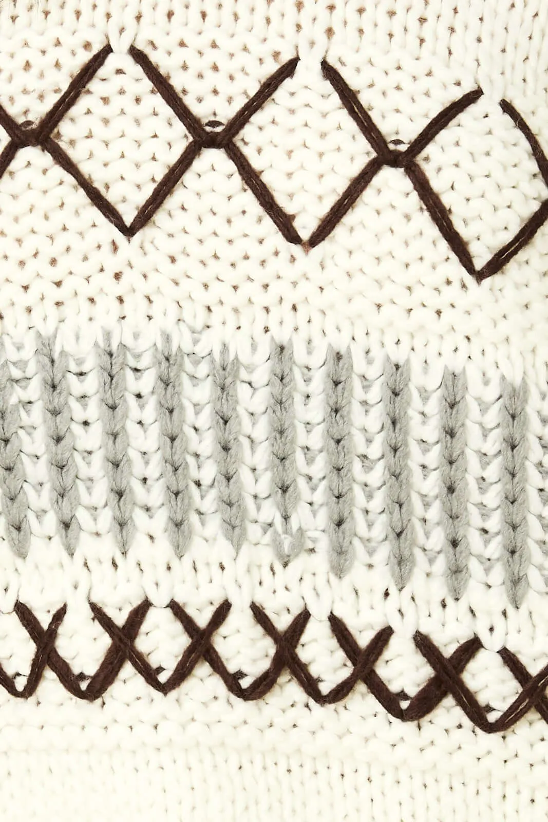A Stitch in Time Cable Knit Sweater in Ivory