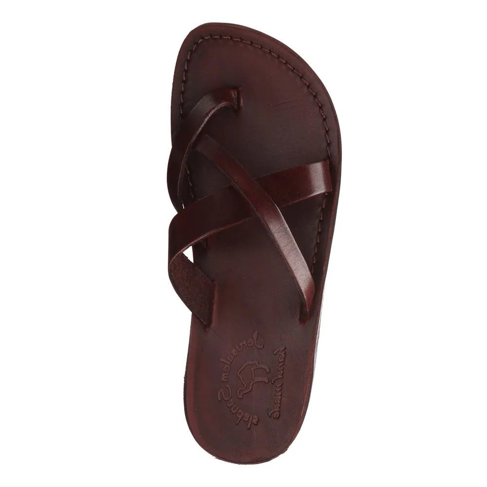 Abigail - Leather Toe Sandal | Brown