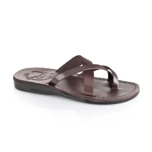 Abigail - Leather Toe Sandal | Brown