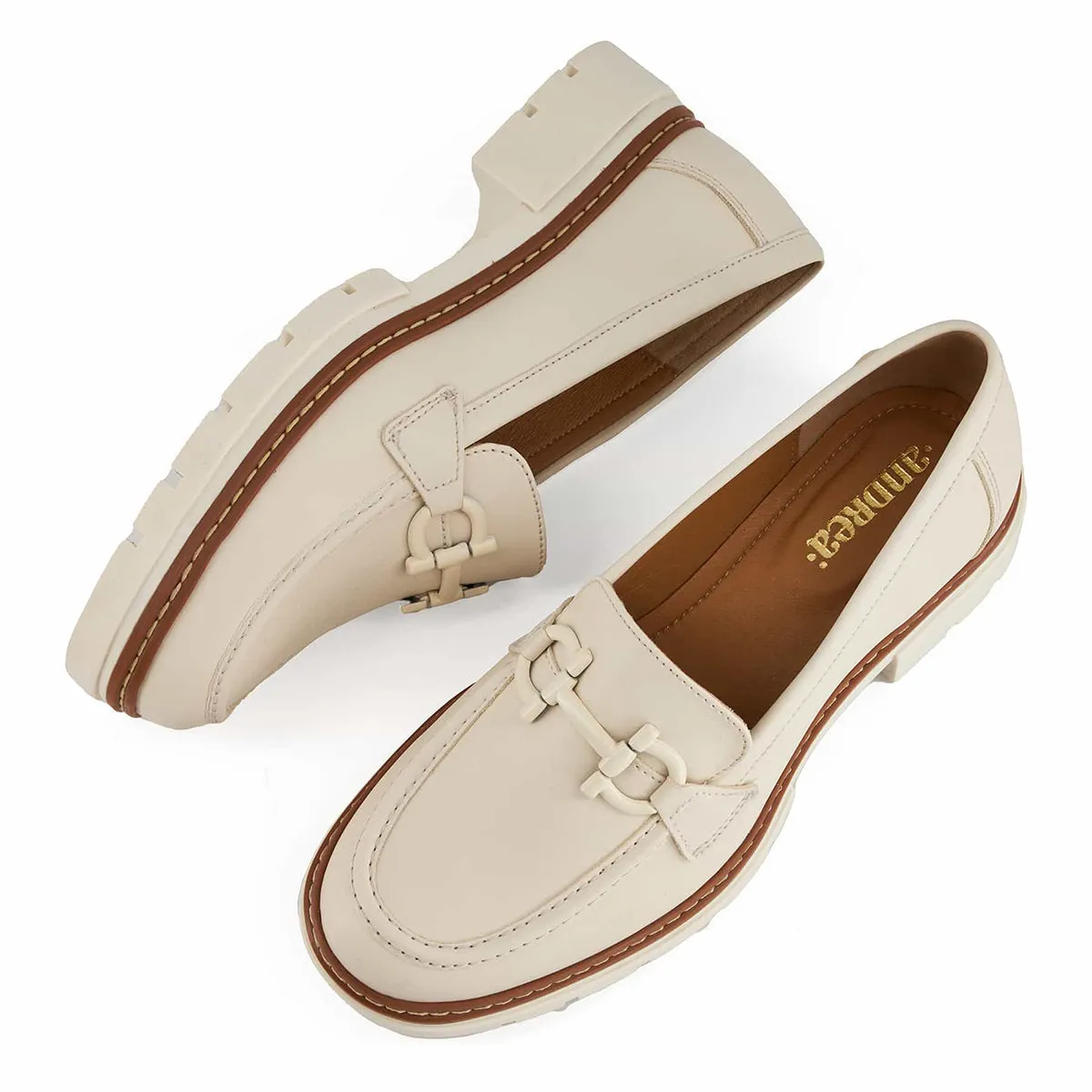 Andrea Heeled Loafers 77005