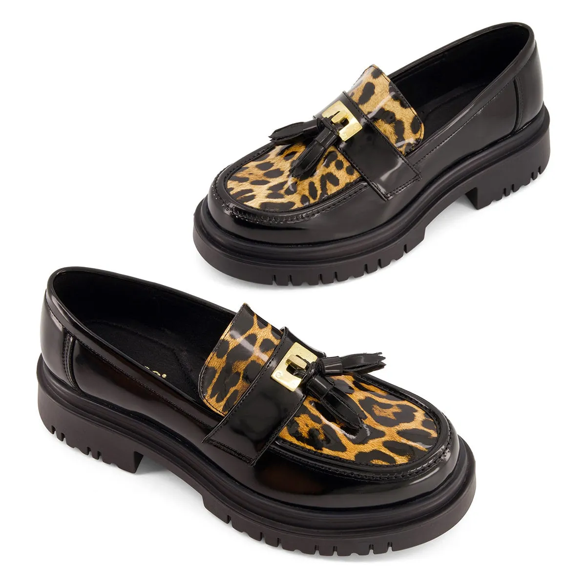 Andrea Penny Loafers Animal Print 76433