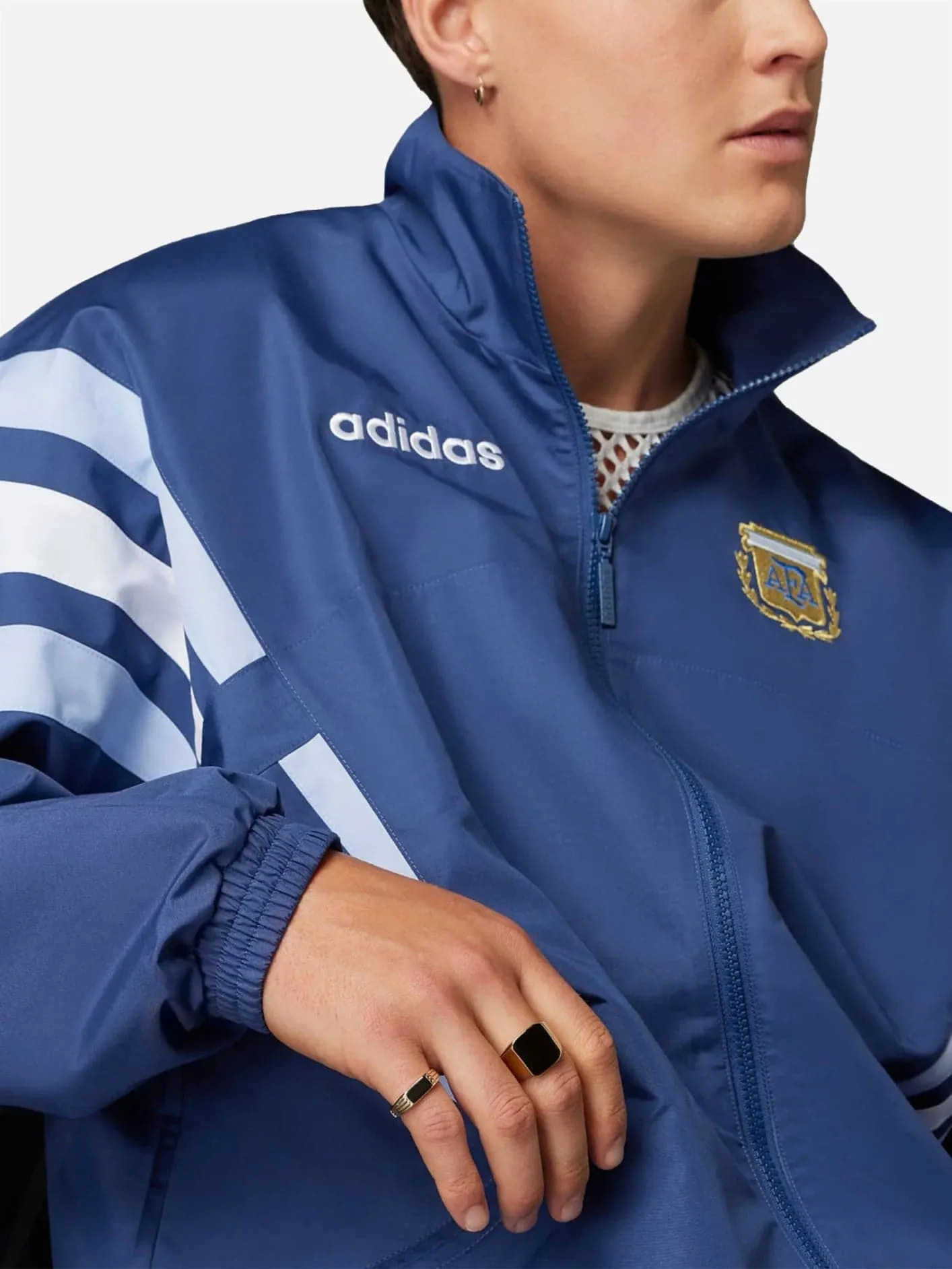 Argentina 1994 Woven Track Top - Blue