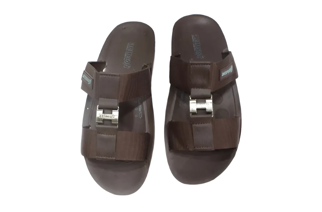 ARSFT Men's PU Soft Slippers - Article 9009 (Brown)