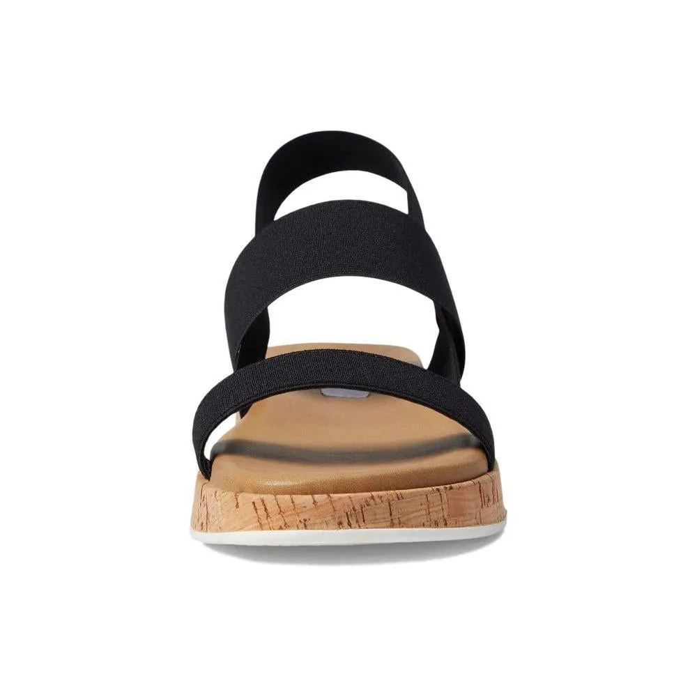 Azzurra Black Flat Sandals