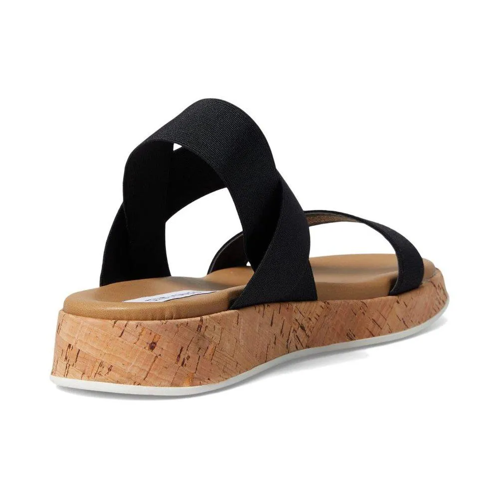 Azzurra Black Flat Sandals