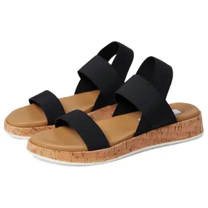Azzurra Black Flat Sandals