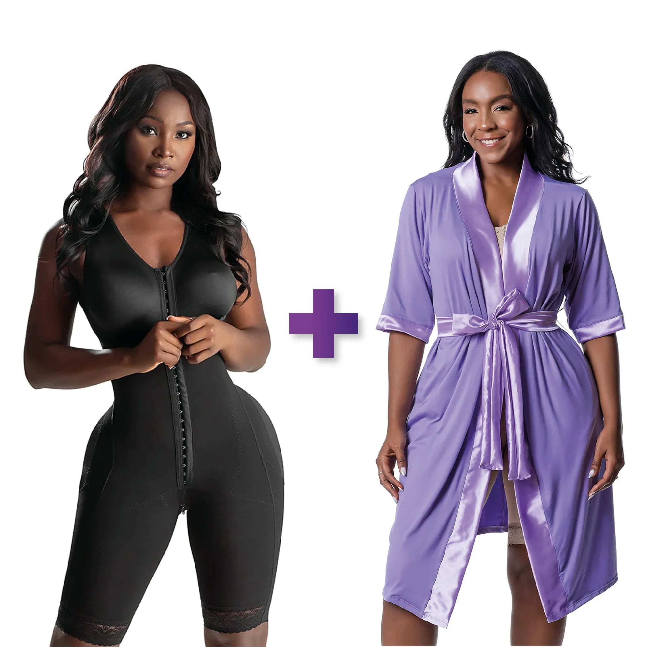 BBL & Lipo | Stage 1 Faja Colombiana Post Surgery| With Bra   Post Surgery Recovery Night Gown Robe with Drain Pockets | ¾ Sleeves