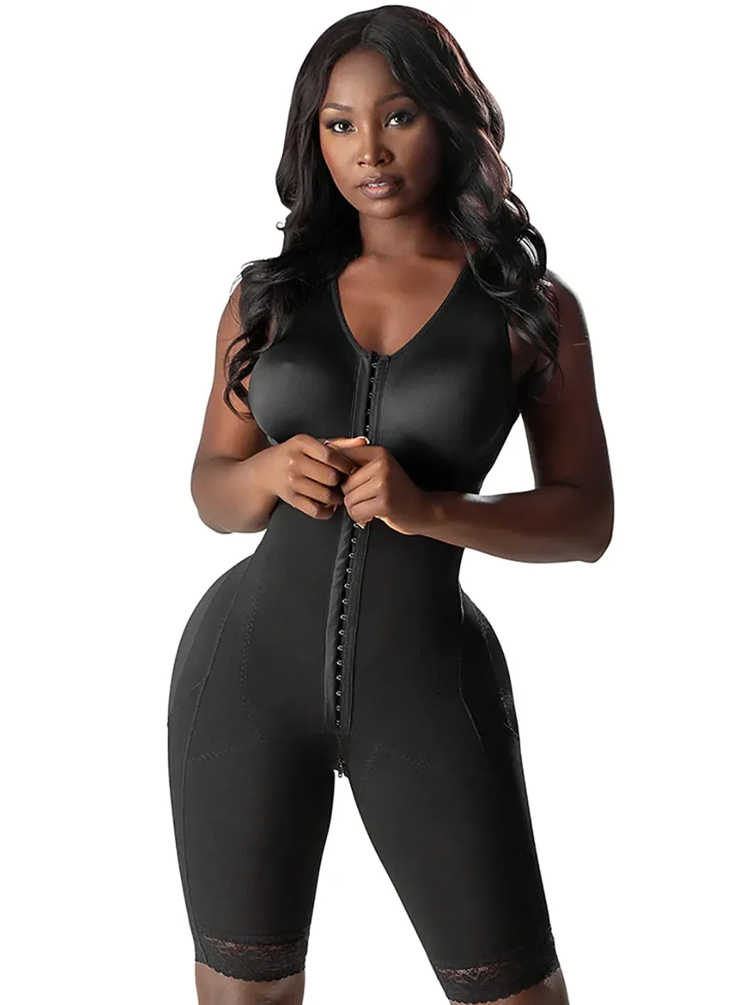 BBL & Lipo | Stage 1 Faja Colombiana Post Surgery| With Bra   Post Surgery Recovery Night Gown Robe with Drain Pockets | ¾ Sleeves