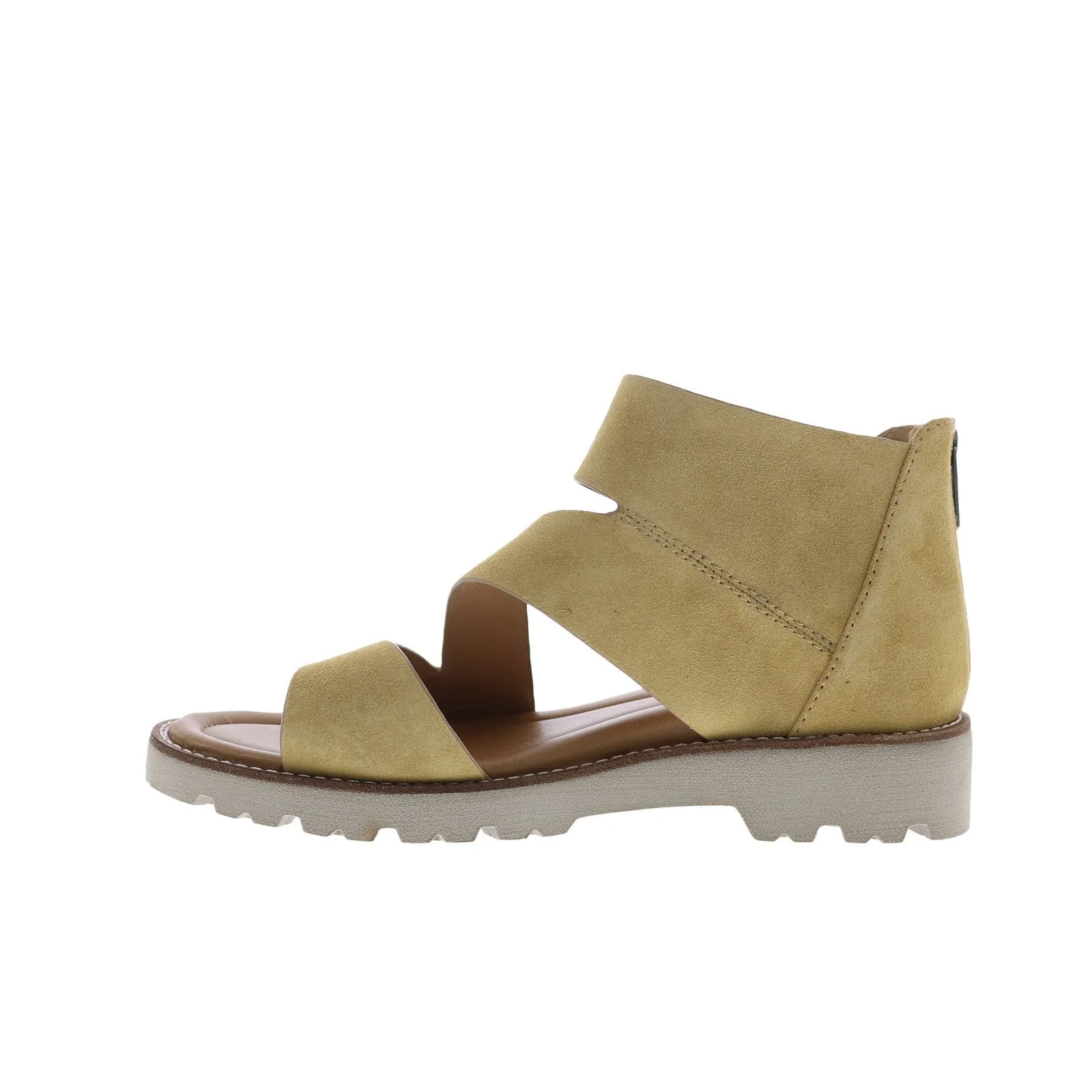 Bionica Daela BI0025807 Womens Brown Suede Zipper Strap Sandals Shoes