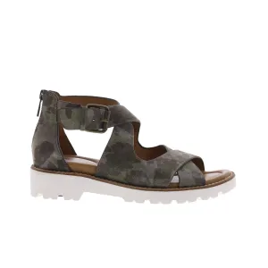 Bionica Dania BI0020906 Womens Green Suede Zipper Strap Sandals Shoes
