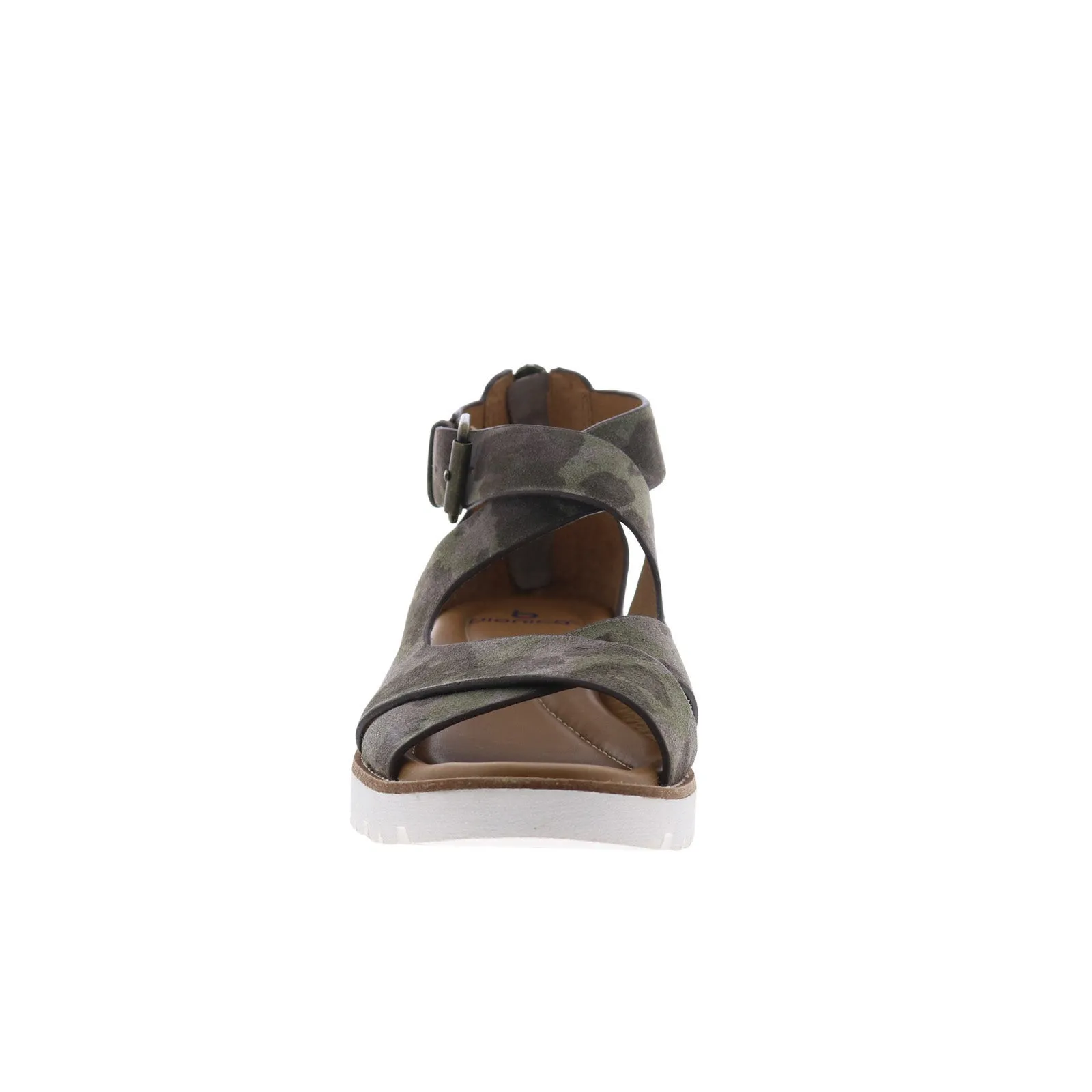 Bionica Dania BI0020906 Womens Green Suede Zipper Strap Sandals Shoes