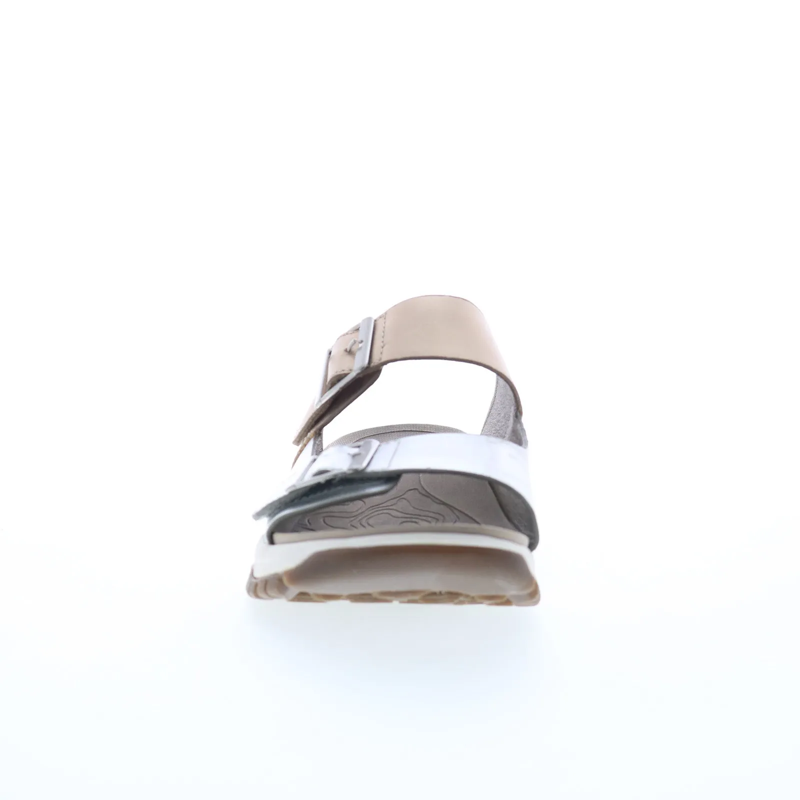 Bionica Nailley BI0024915 Womens Silver Leather Slip On Slides Sandals Shoes