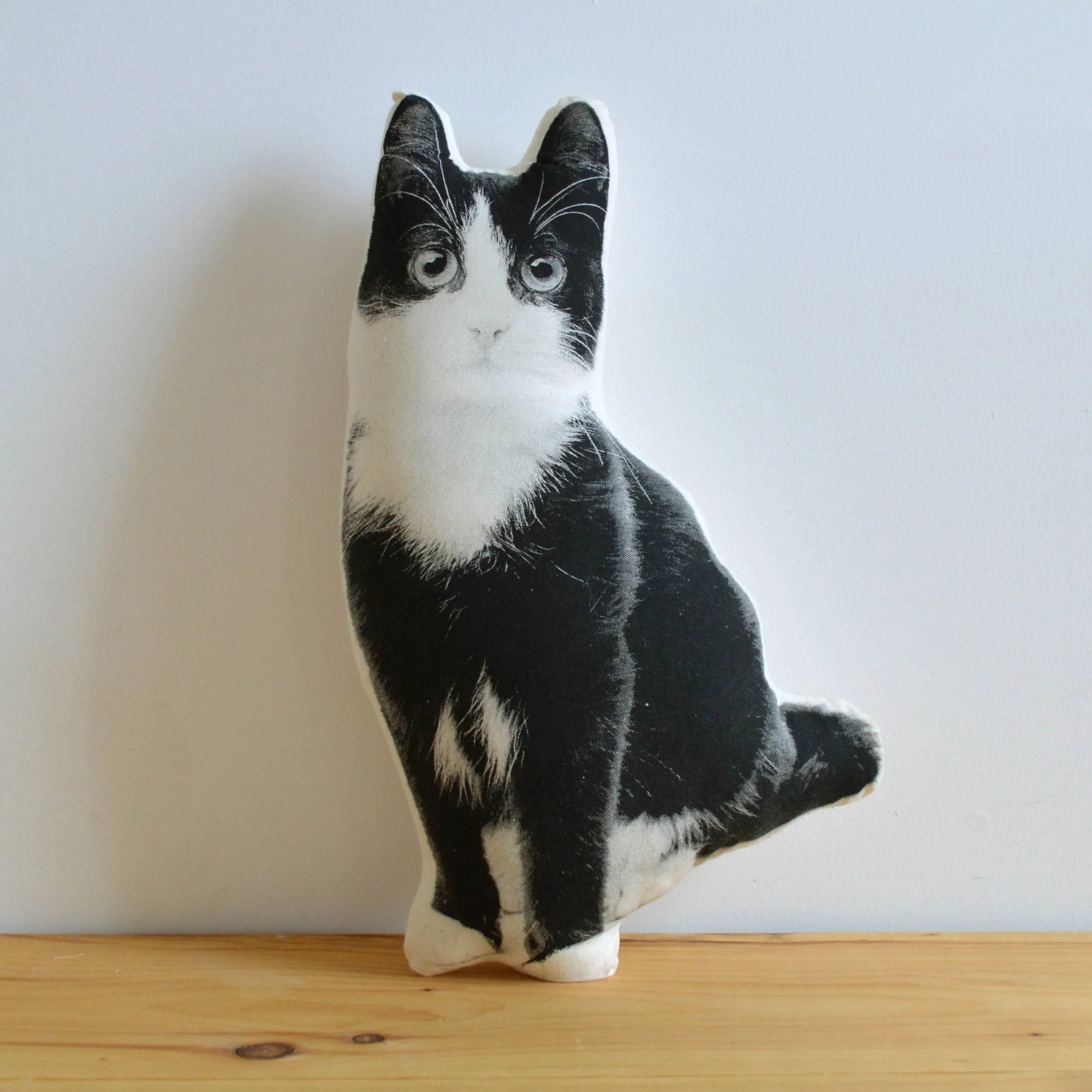Black and White Kitten Pillow