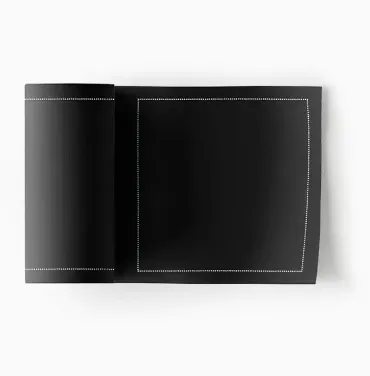 Black Cotton Perforated Party Napkins