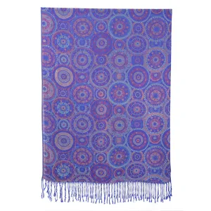 Blue Bohemian Mandala Pashmina