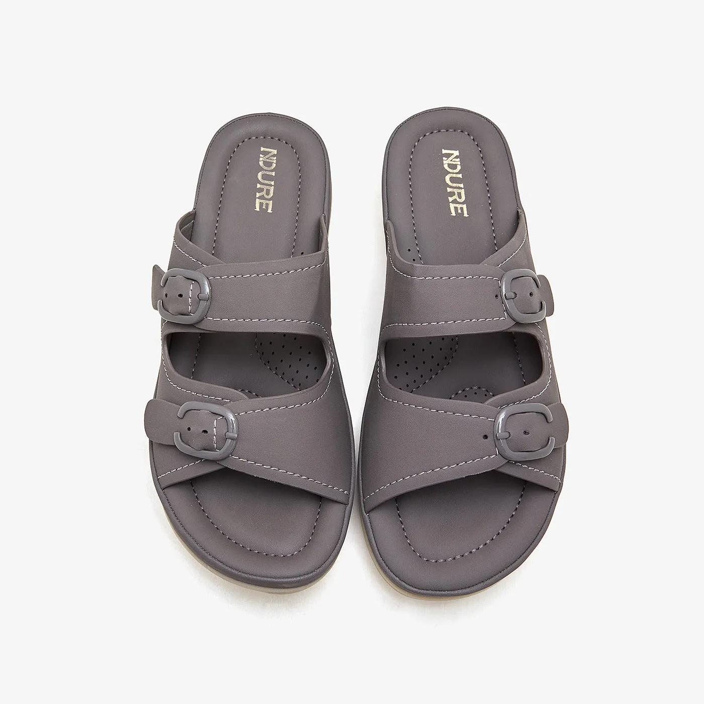 Buckled Slides for Women