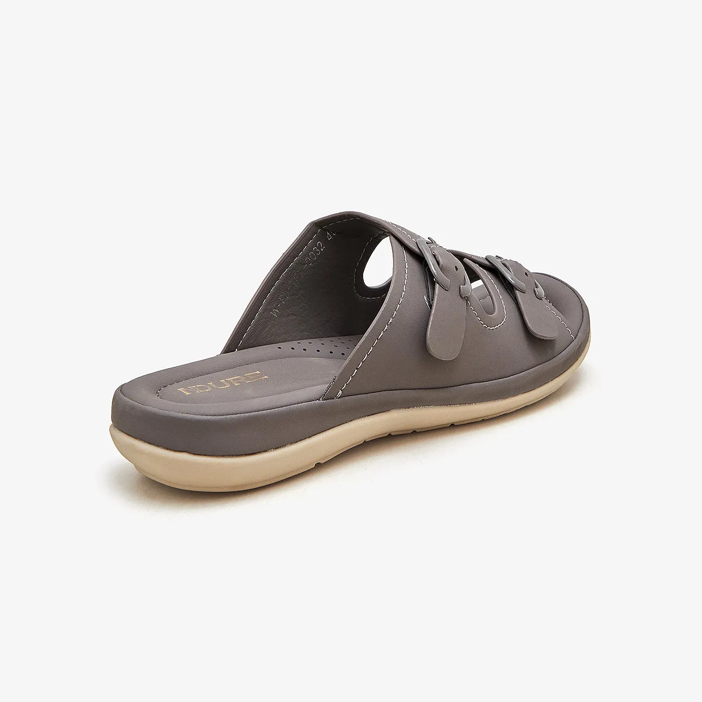 Buckled Slides for Women