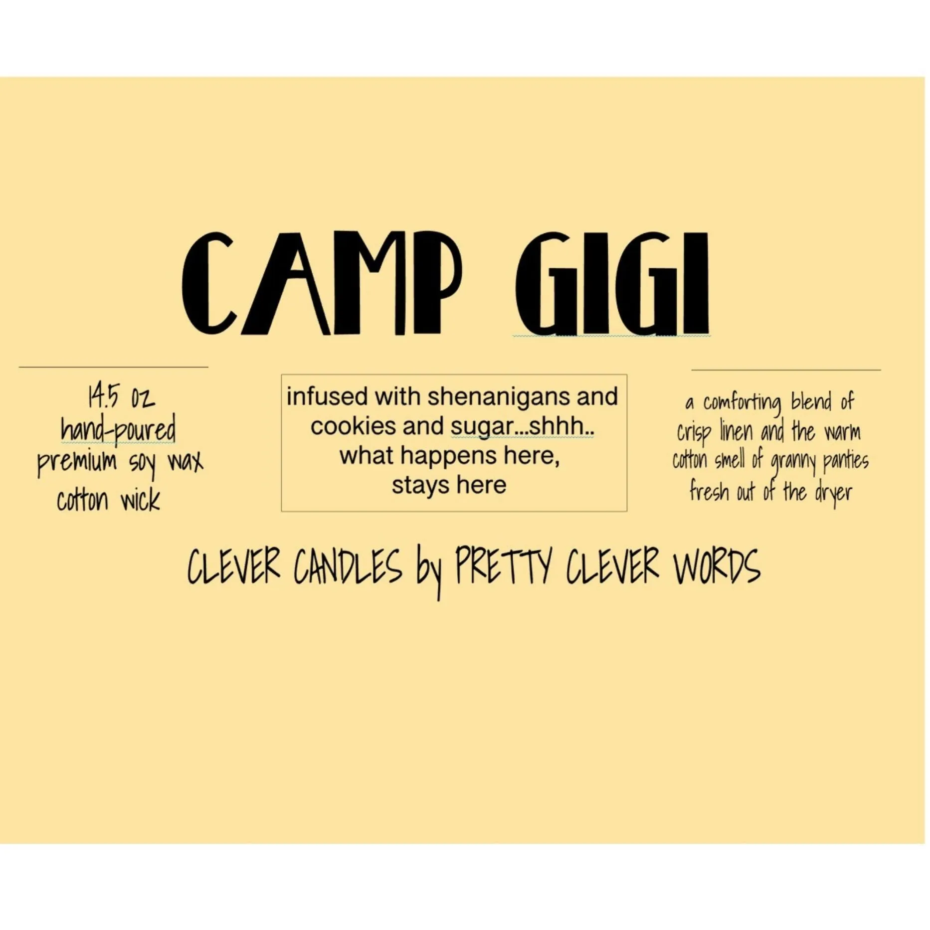 Camp Gigi - warm cotton candle