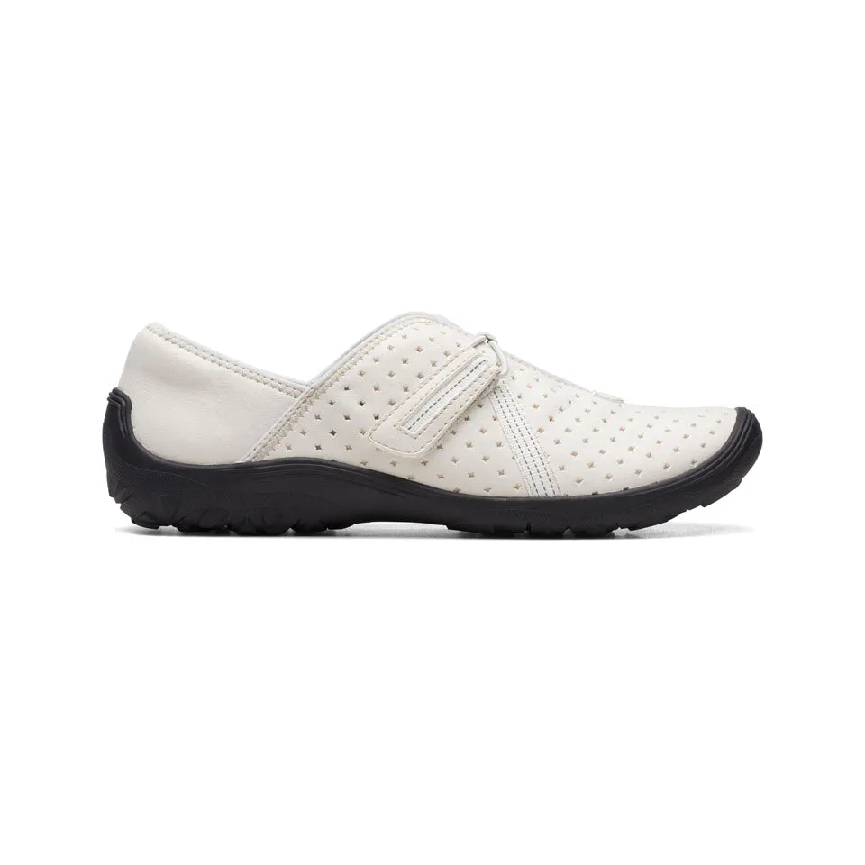 Clarks Women's Fiana Braley White Leather