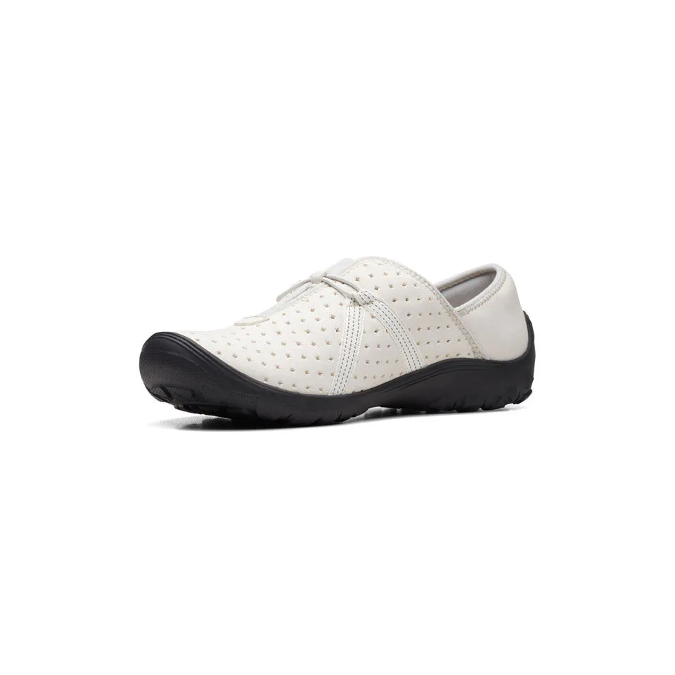 Clarks Women's Fiana Braley White Leather
