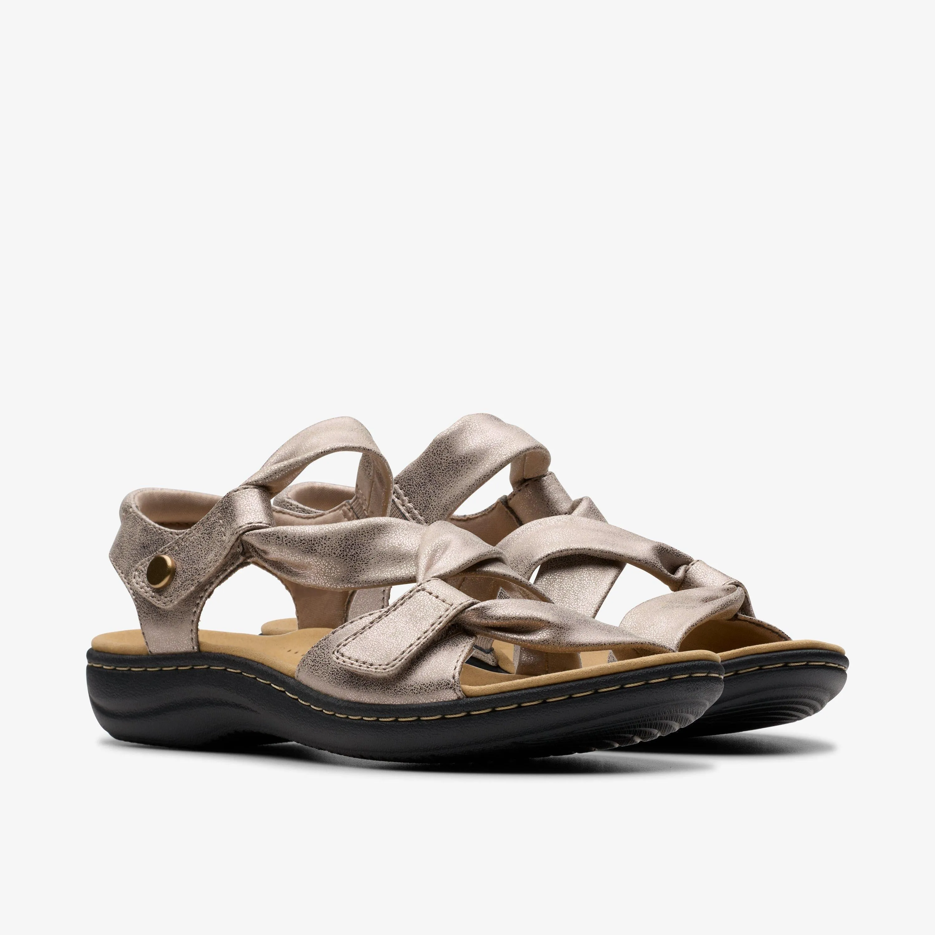 Clarks Women's Laurieann Bell Taupe Metallic 26181684
