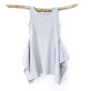 CLEARANCE! Size 2T Handkerchief Dress in Heather Grey