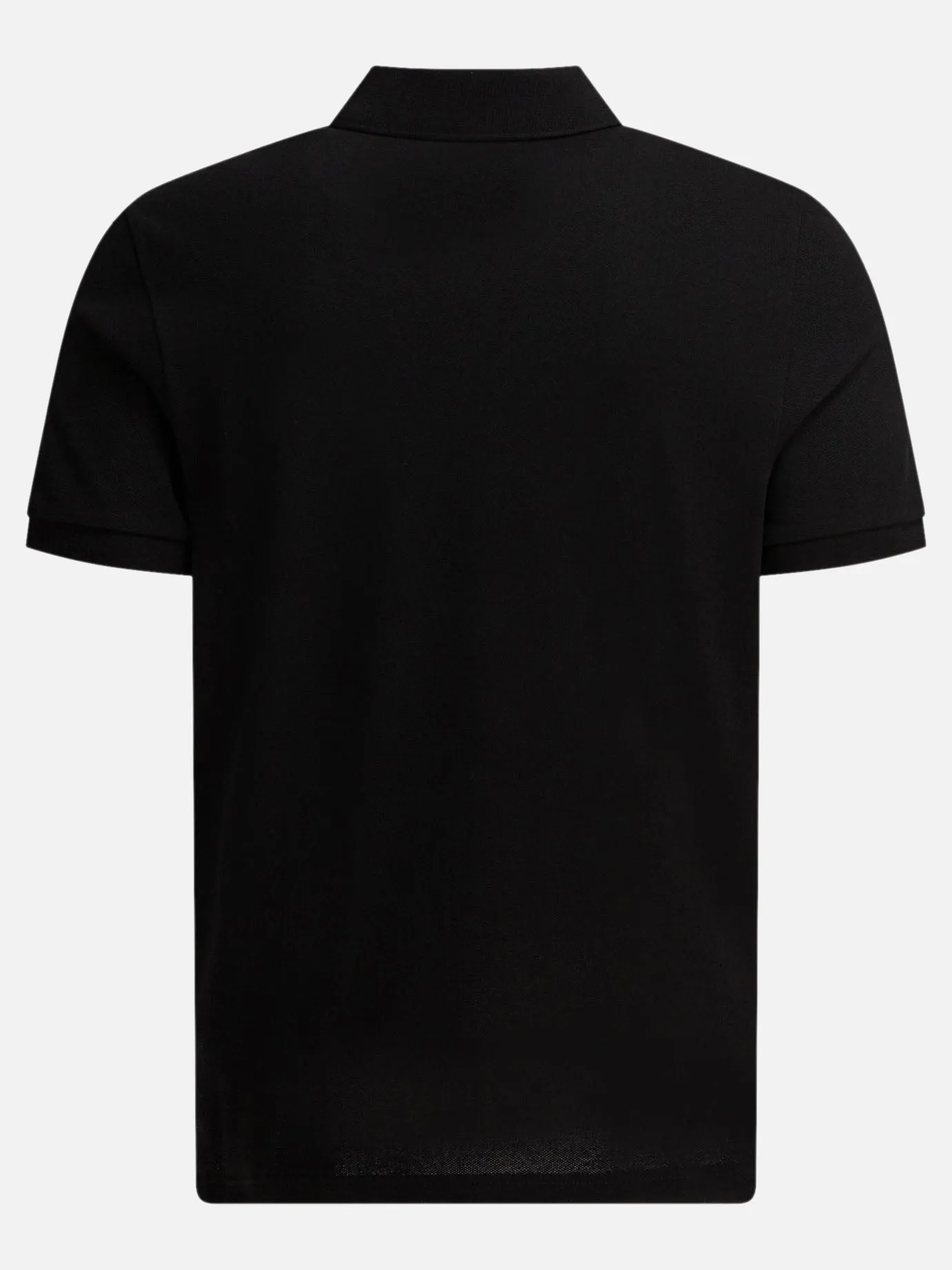 Cotton pique polo shirt with logo patch