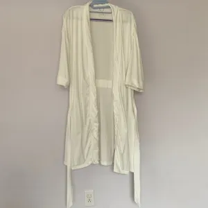 Cozy Earth Bamboo Stretch Knit Kimono Robe Ivory S