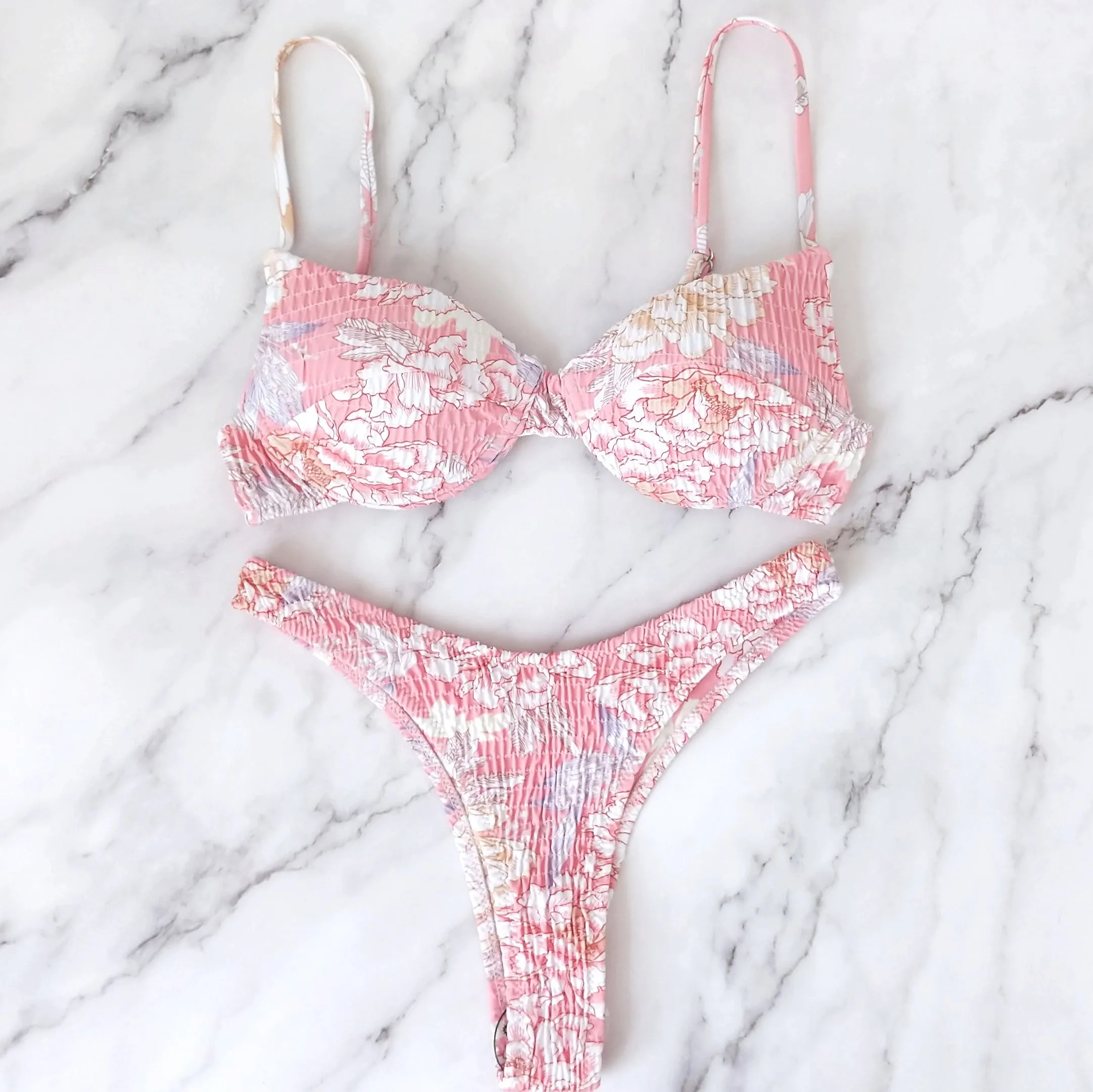 Delilah Pink Floral Underwire Top