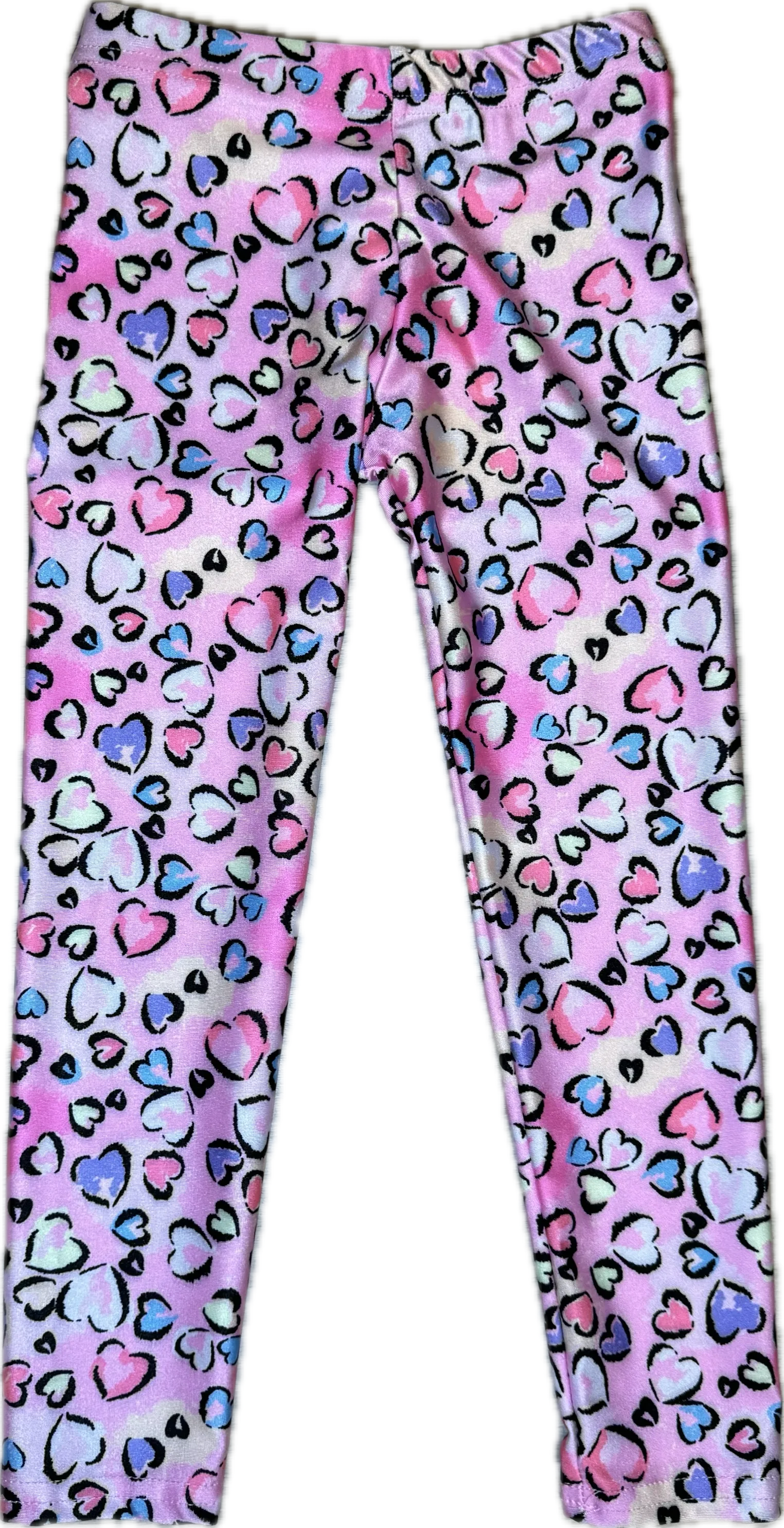 DORI CREATIONS- Multi Hearts Leggings (Pink)