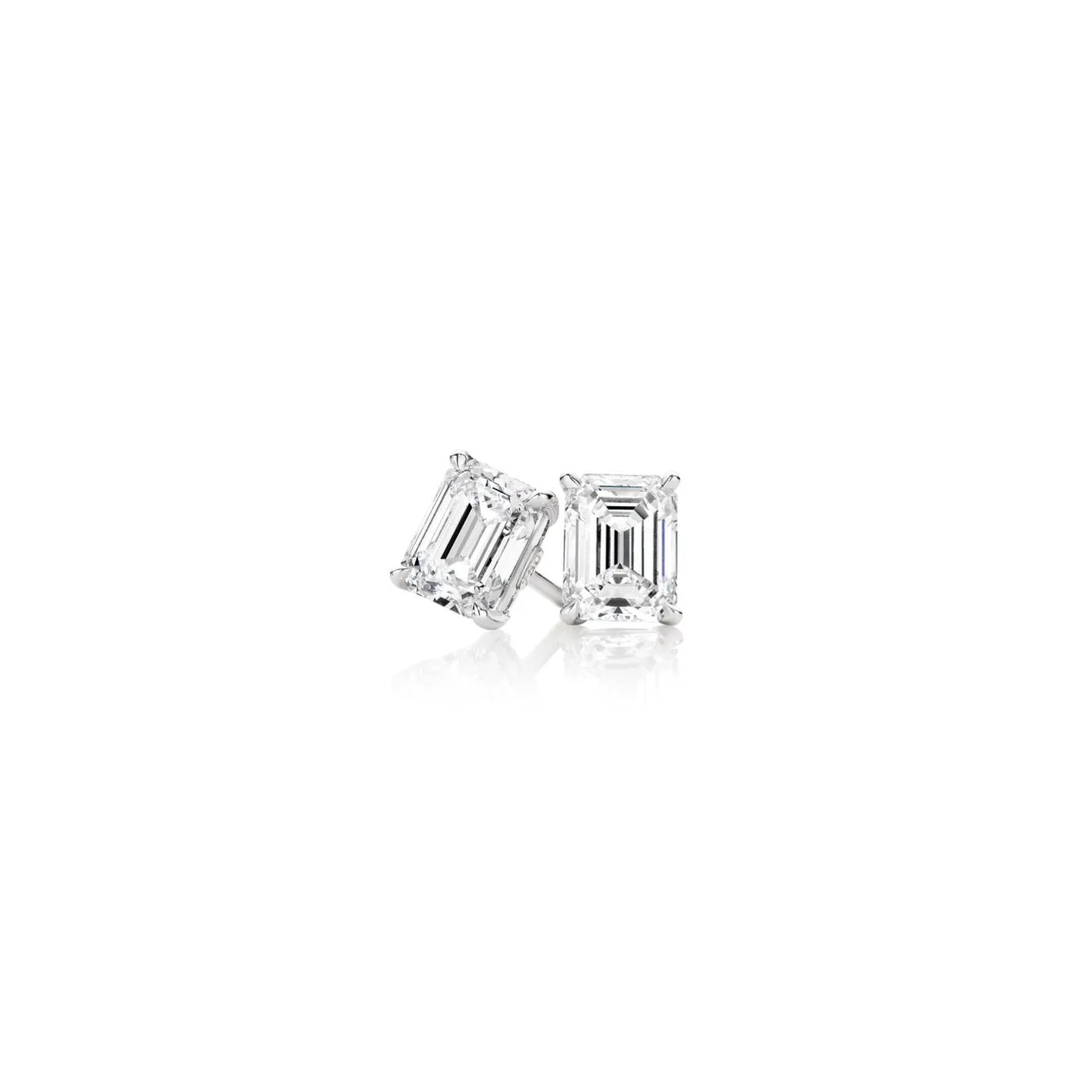 Emerald Cut Earring Studs