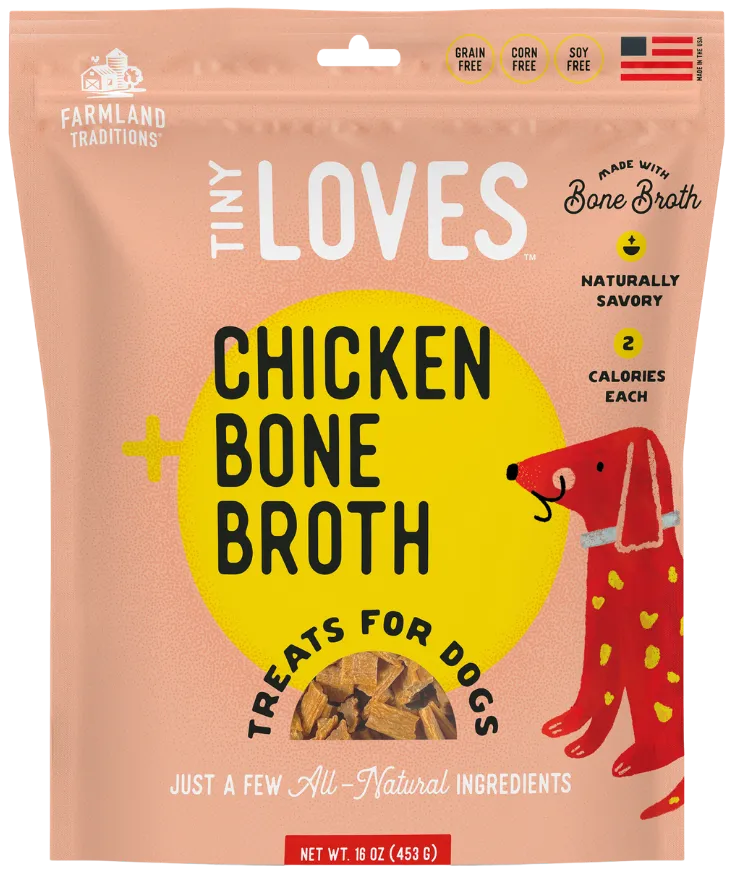 Farmland Traditions Tiny Loves Chicken with Bone Broth 170g Soft Dog Treats