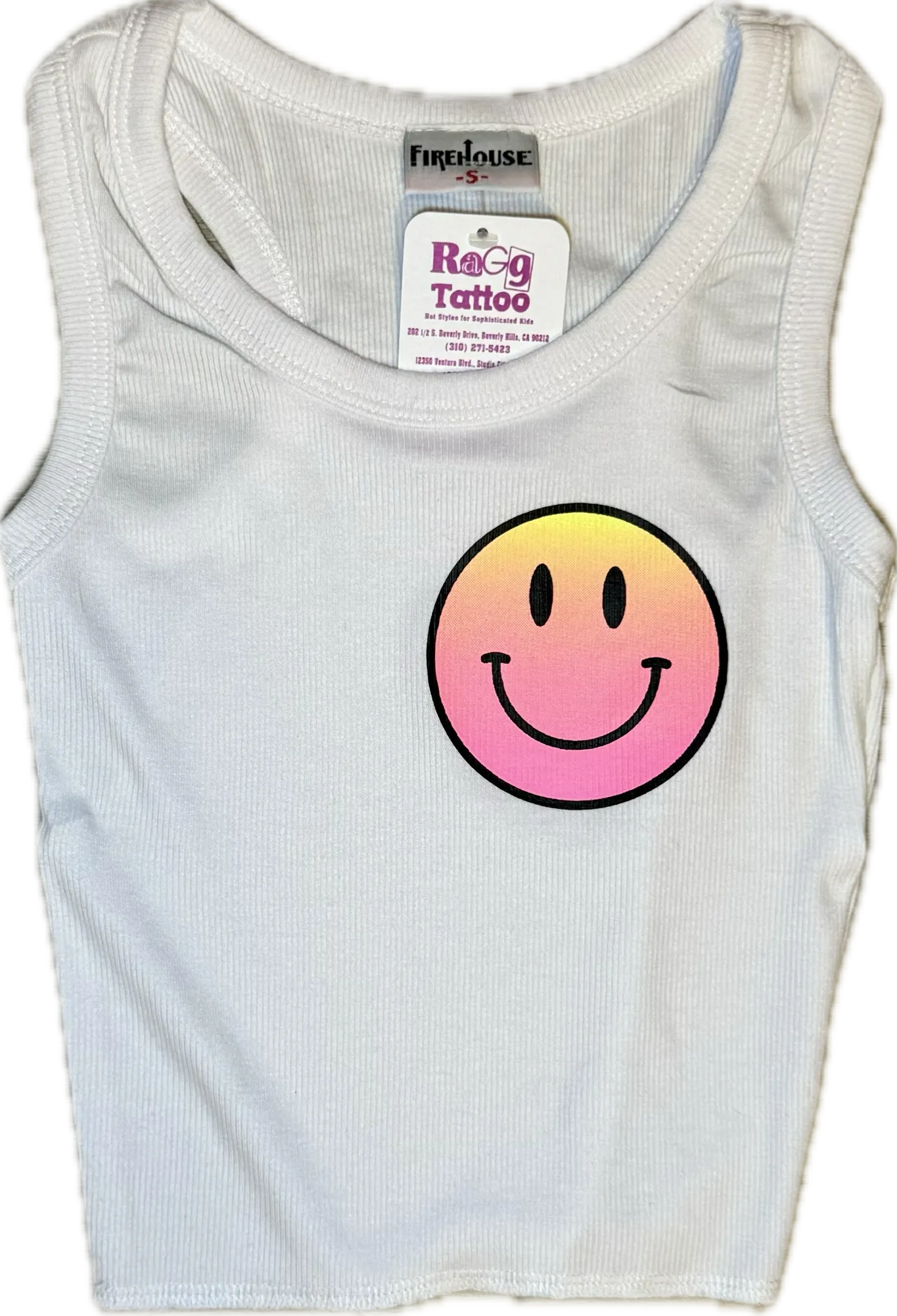 FIREHOUSE- Ombre Smiley Tank (White)