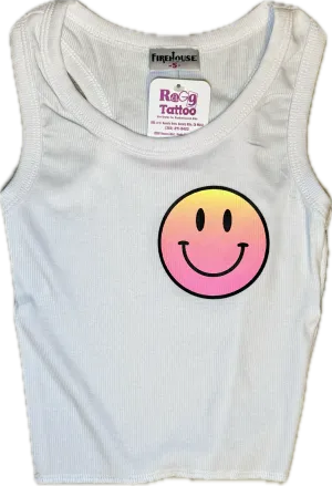 FIREHOUSE- Ombre Smiley Tank (White)