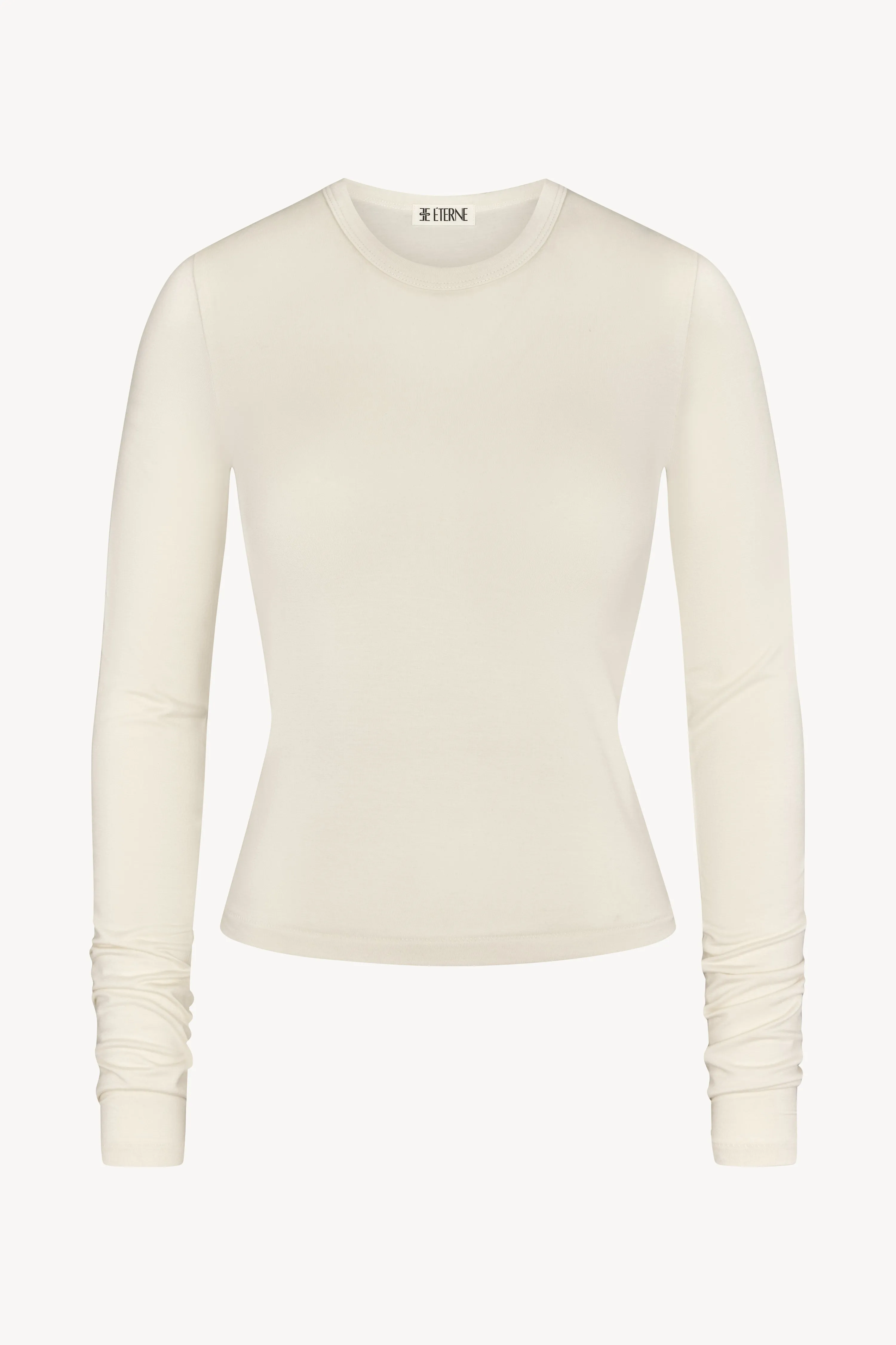 FITTED CREWNECK LONG SLEEVE T-SHIRT