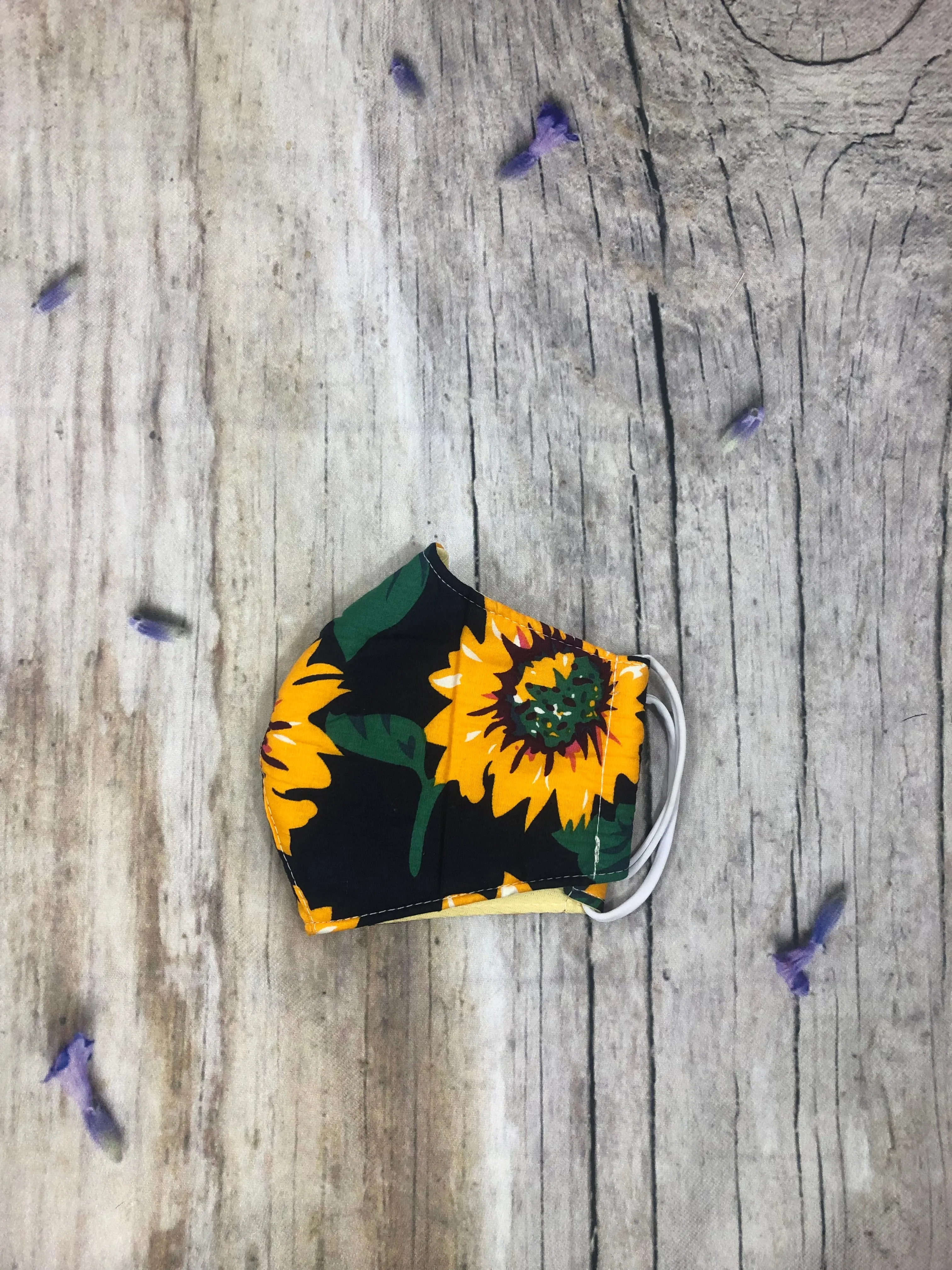 Floral woven cotton masks 4 ply