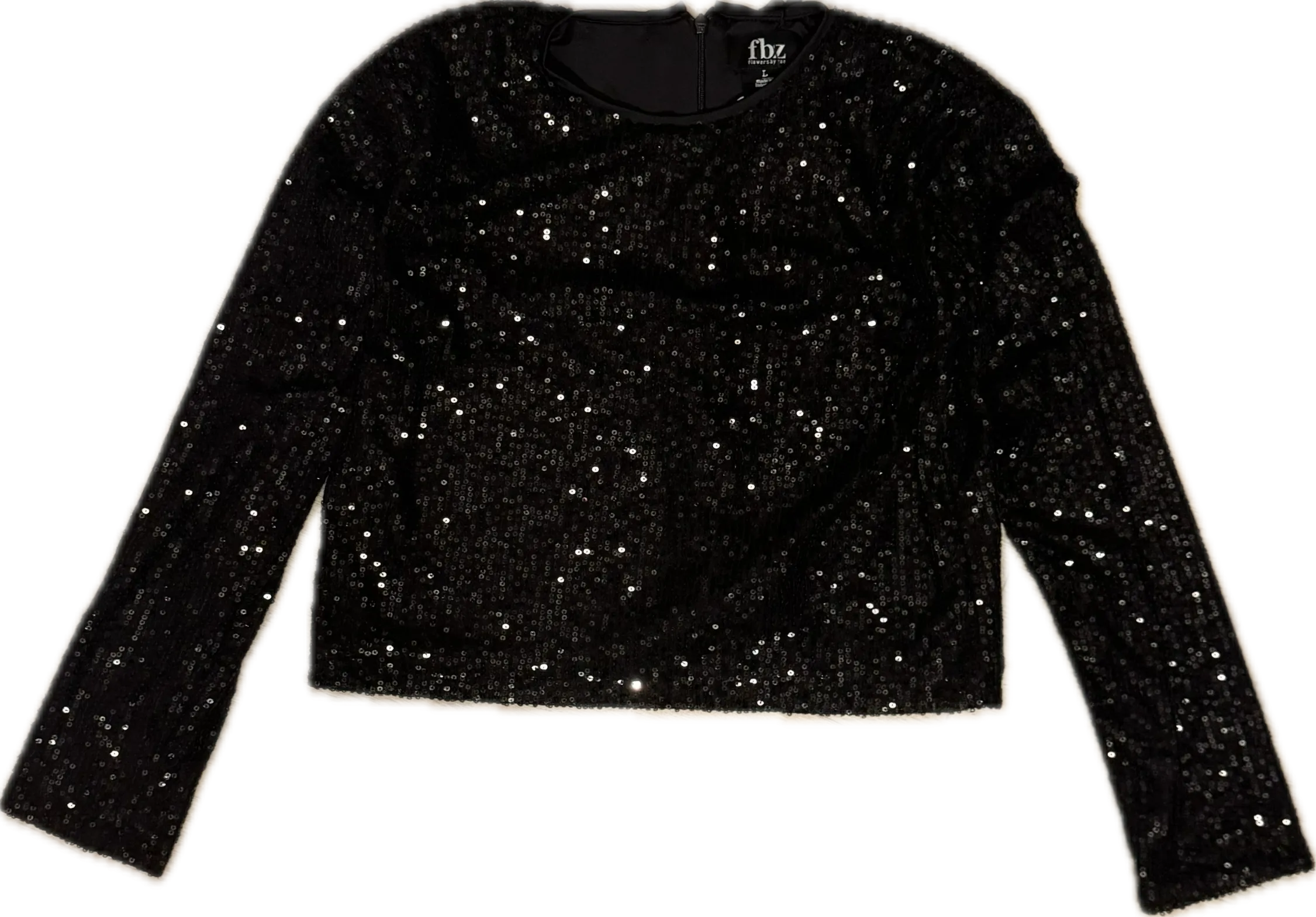 Flowers By Zoe- Black Sequin Top