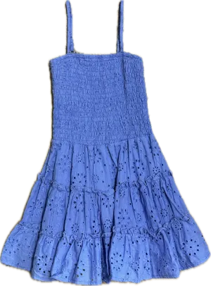 FLOWERS BY ZOE- Neon Purple Eyelet Dress