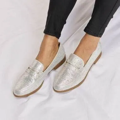 Forever Link Rhinestone Point Toe Women Loafers