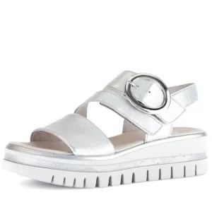Gabor Amarillo Leather Sandals 64.627 -SILVER