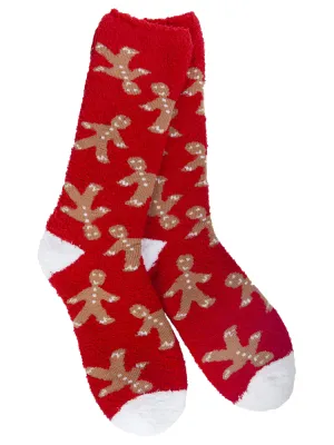 Gingerbread Man Fuzzy Sock