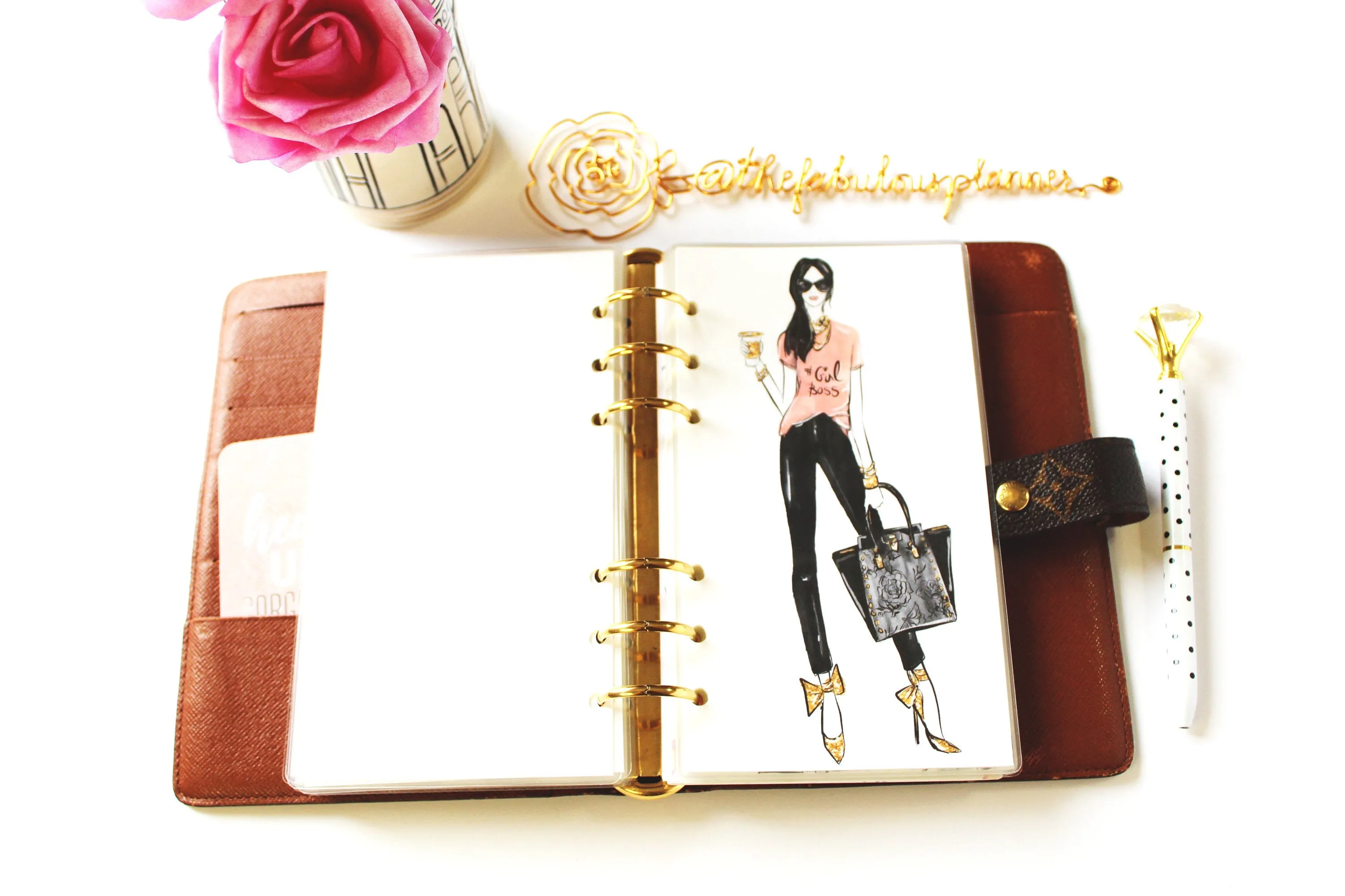 Girl Boss Planner Dashboard, Planner Insert, Filofax Dashboard, Laminated Dashboard, Planner Accessories, Planner Cover, Planners