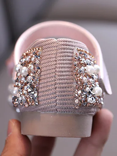 Girls When the Shoe Fits Glitter Bow Shoes By Liv and Mia