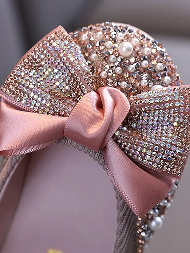 Girls When the Shoe Fits Glitter Bow Shoes By Liv and Mia