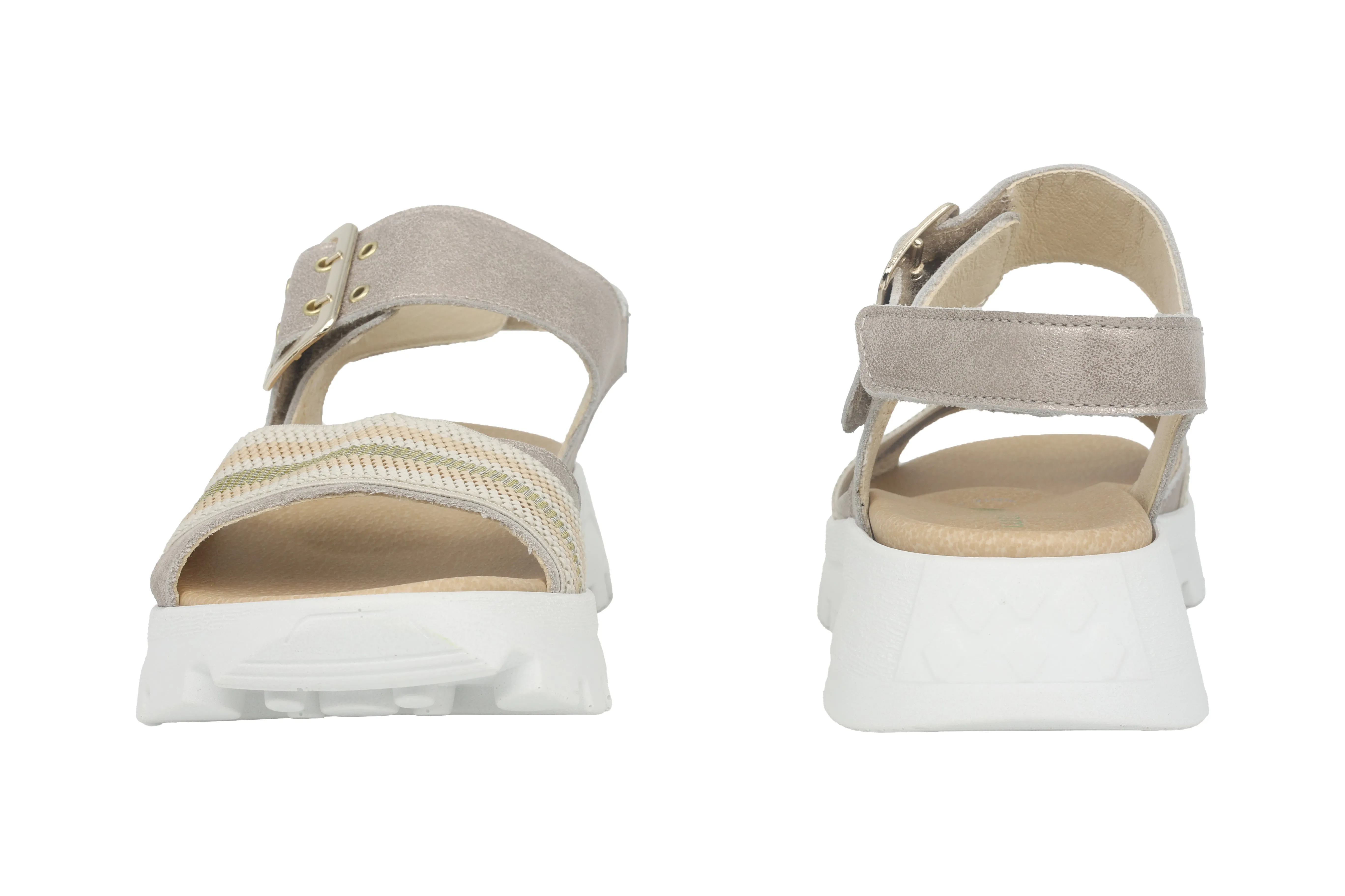 'H-Nele' women's wide fit (H) sandal - silver