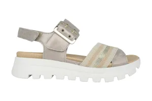 'H-Nele' women's wide fit (H) sandal - silver