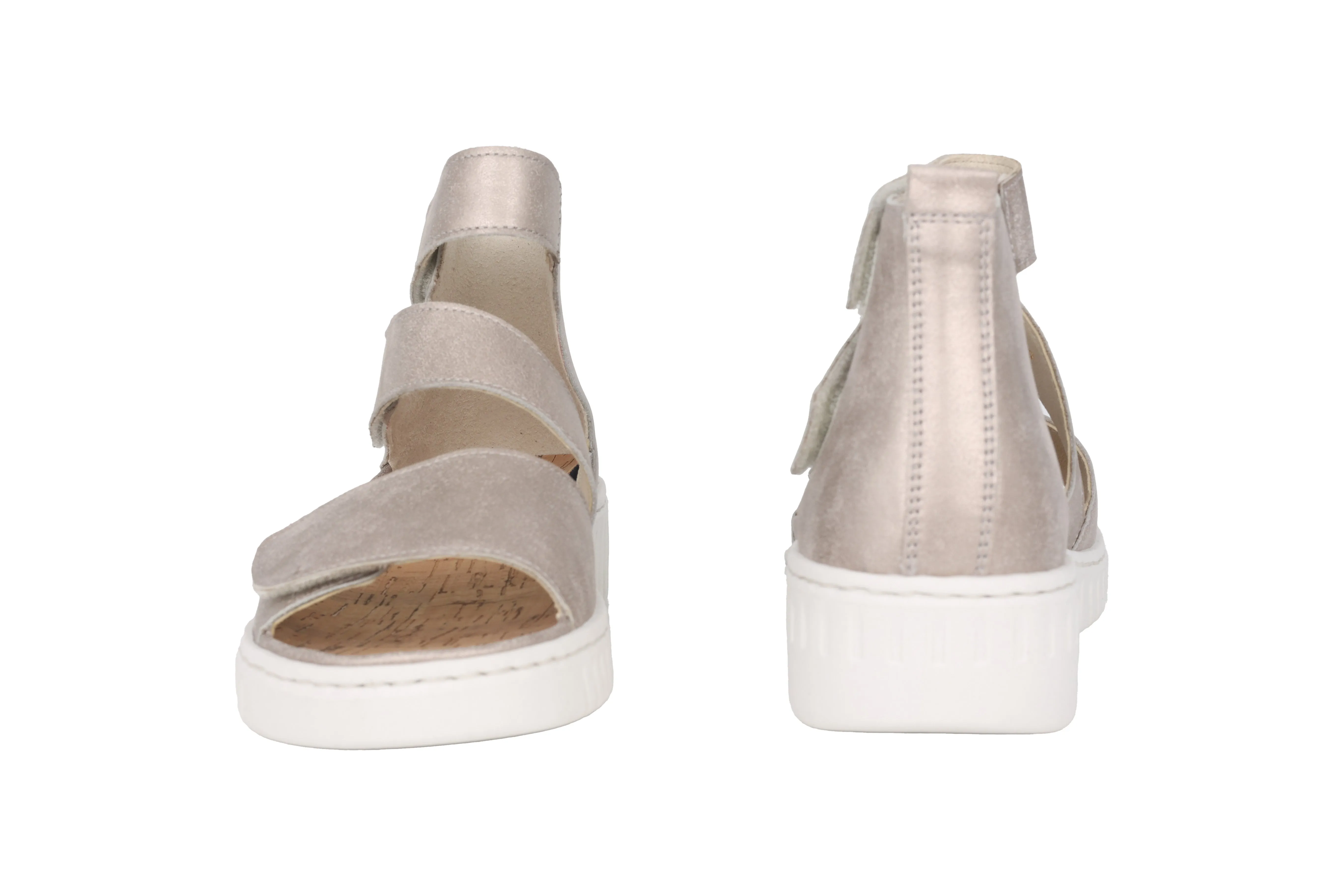 'H-Willow' women's wide fit (H) sandal - silver